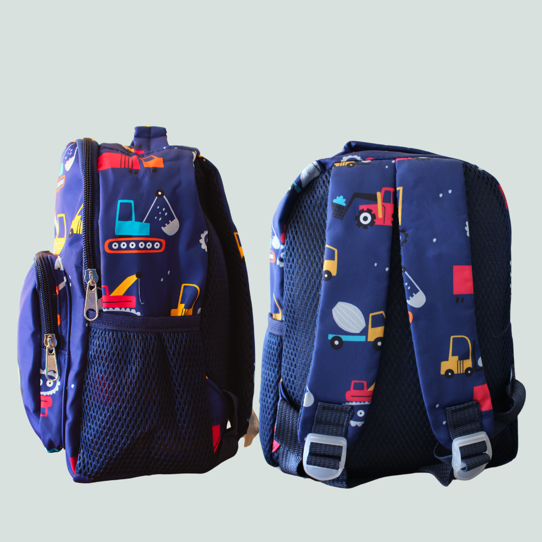 Rugtas met graafmachines