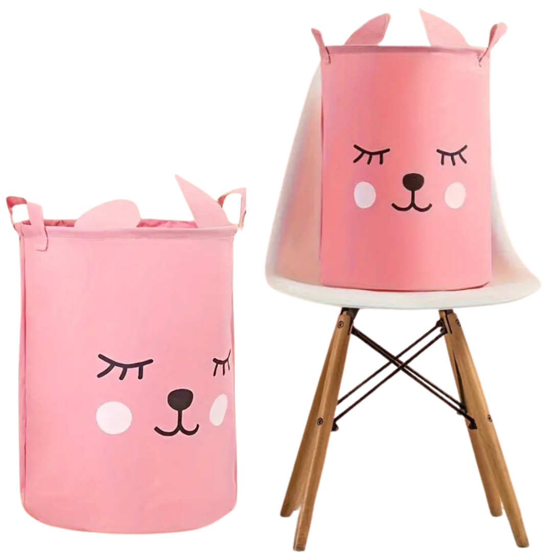 Roze opbergmand met handvat