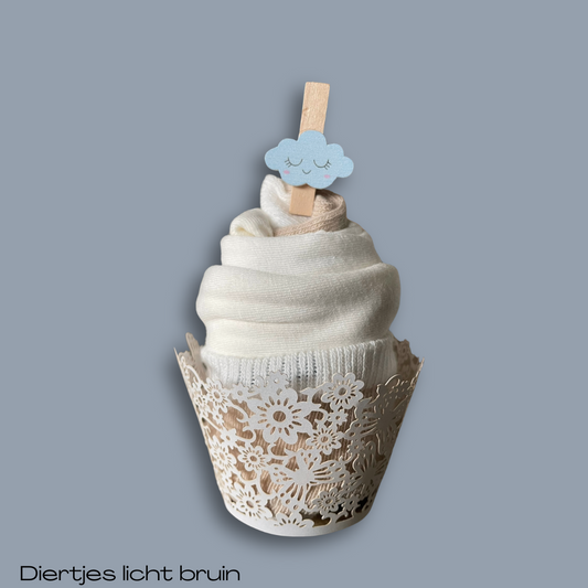 Romper en sokken als cupcake