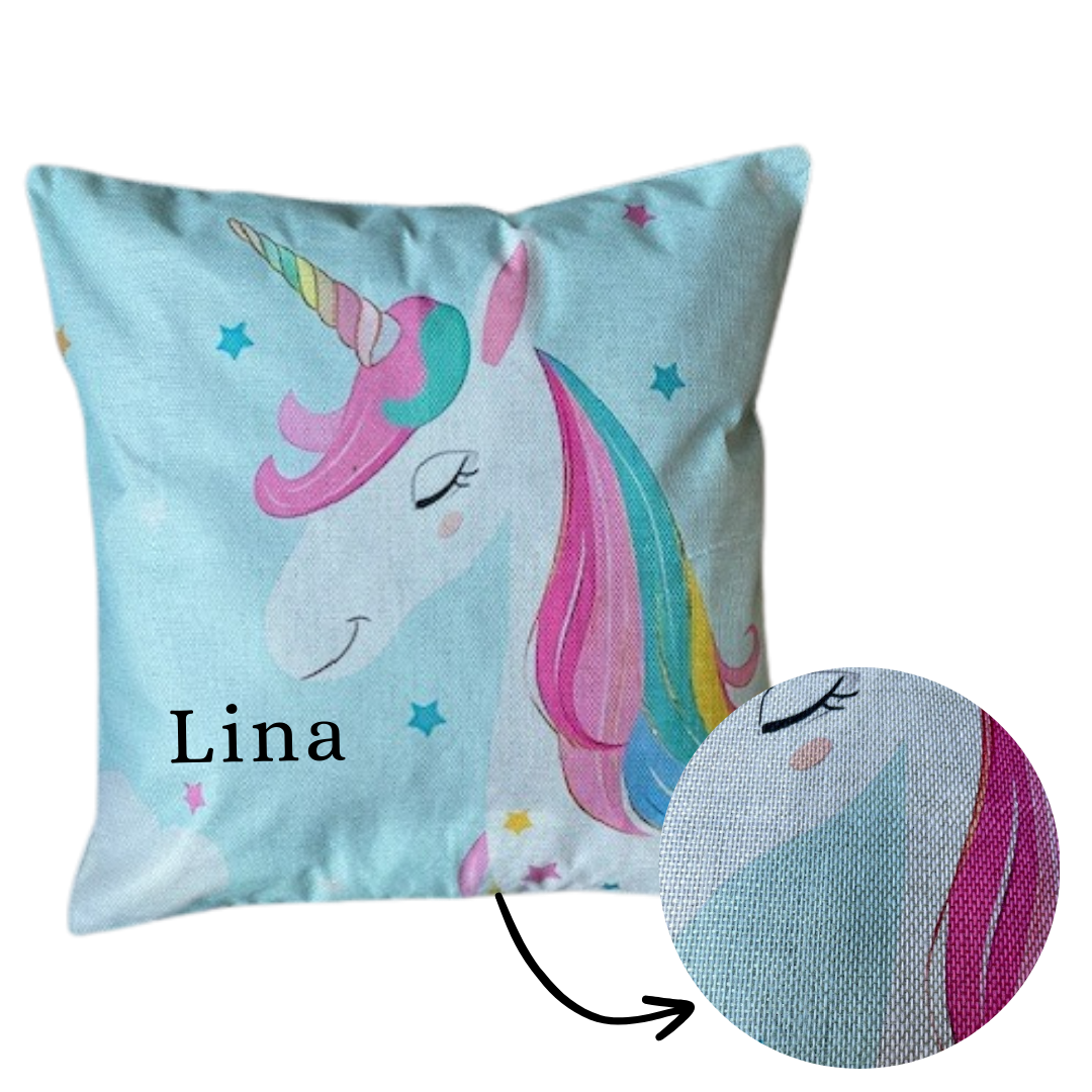 Gepersonaliseerde kussen unicorn