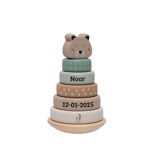 Gepersonaliseerde houten stapeltoren