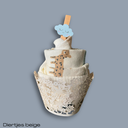 Cupcake van sokken en romper