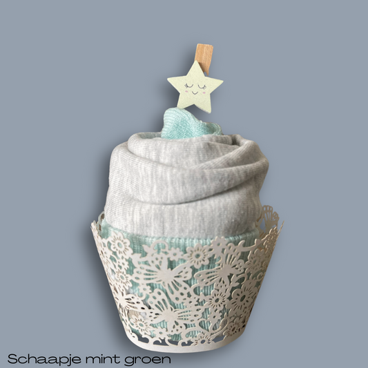 Romper en sokken als cupcake