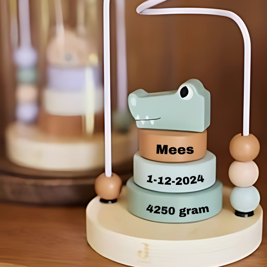 Houten speelgoed gepersonaliseerd