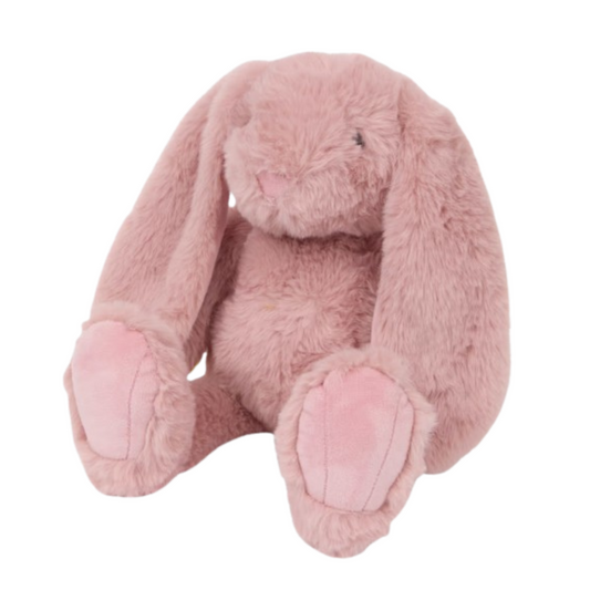 roze knuffelkonijn met lange oren