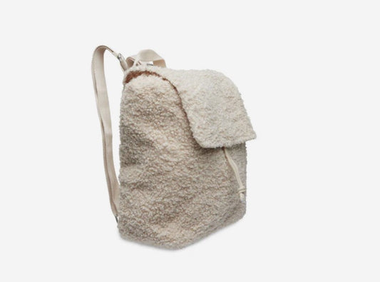 Rugtas boucle licht beige