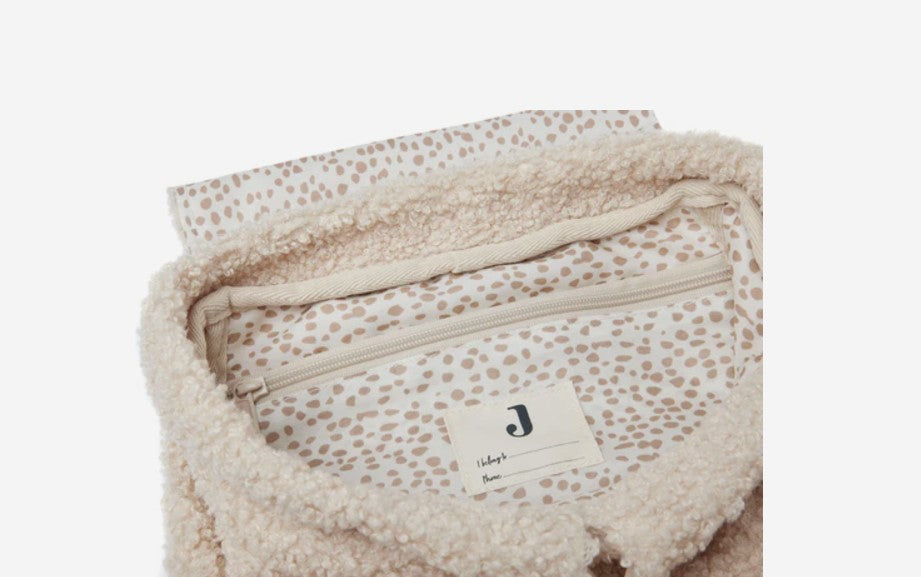 Rugtas boucle licht beige