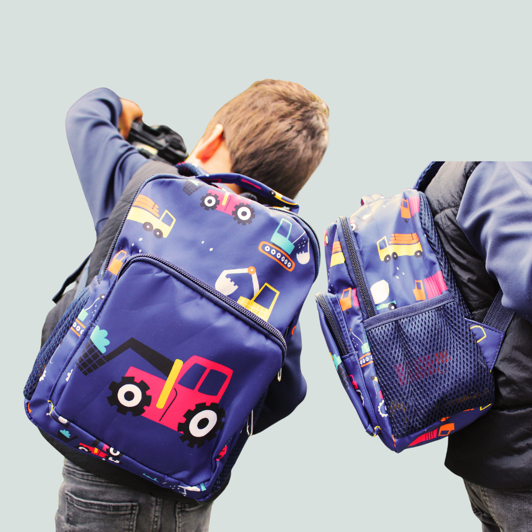 Rugtas met graafmachines