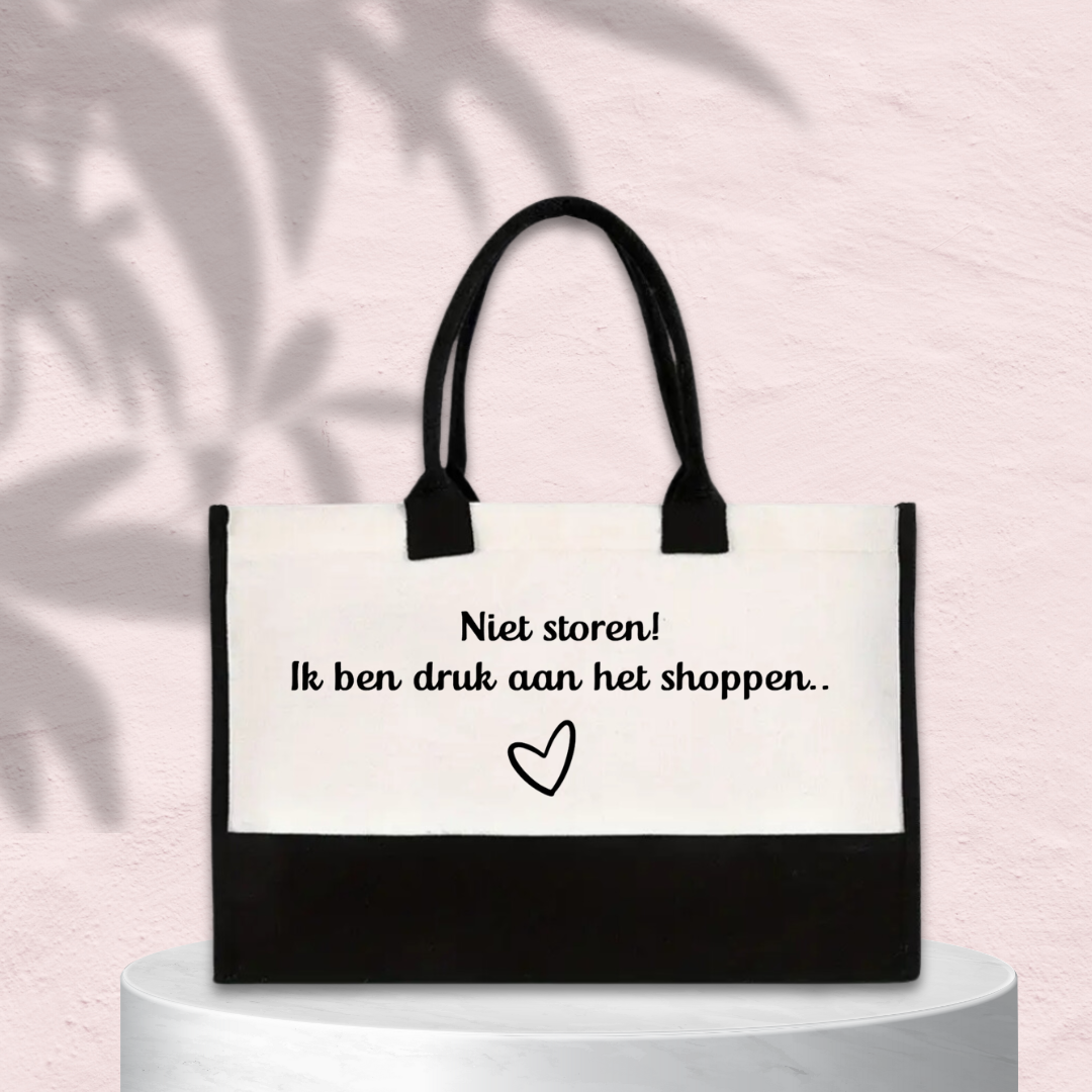 Shopper met tekst