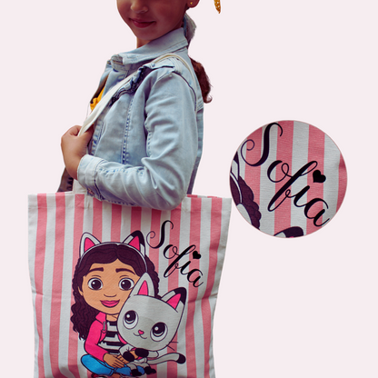Canvas tas gepersonaliseerd van Gabby's Poppenhuis