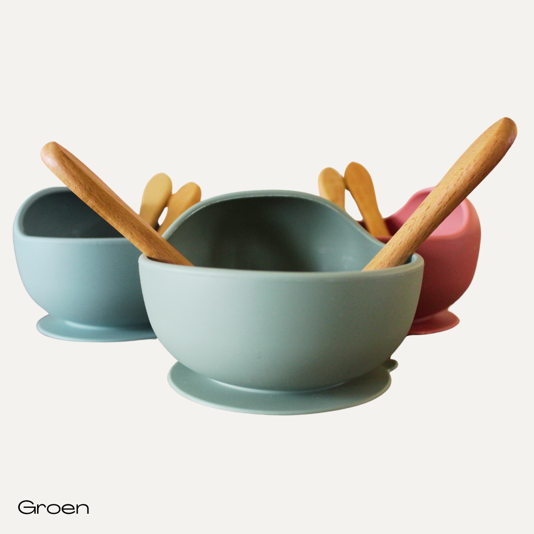 Bakje met lepel en vorkje