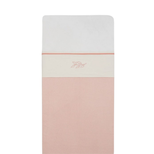 Ledikantlaken roze wit kraamcadeau