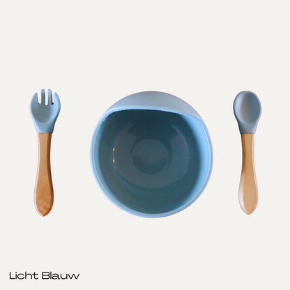 Bakje met lepel en vorkje