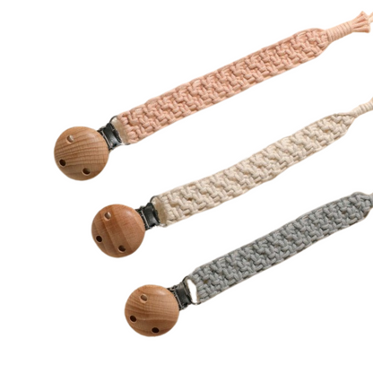 Speenkoord gehaakt beige